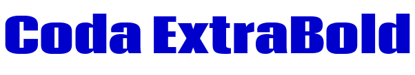 Coda ExtraBold 字体